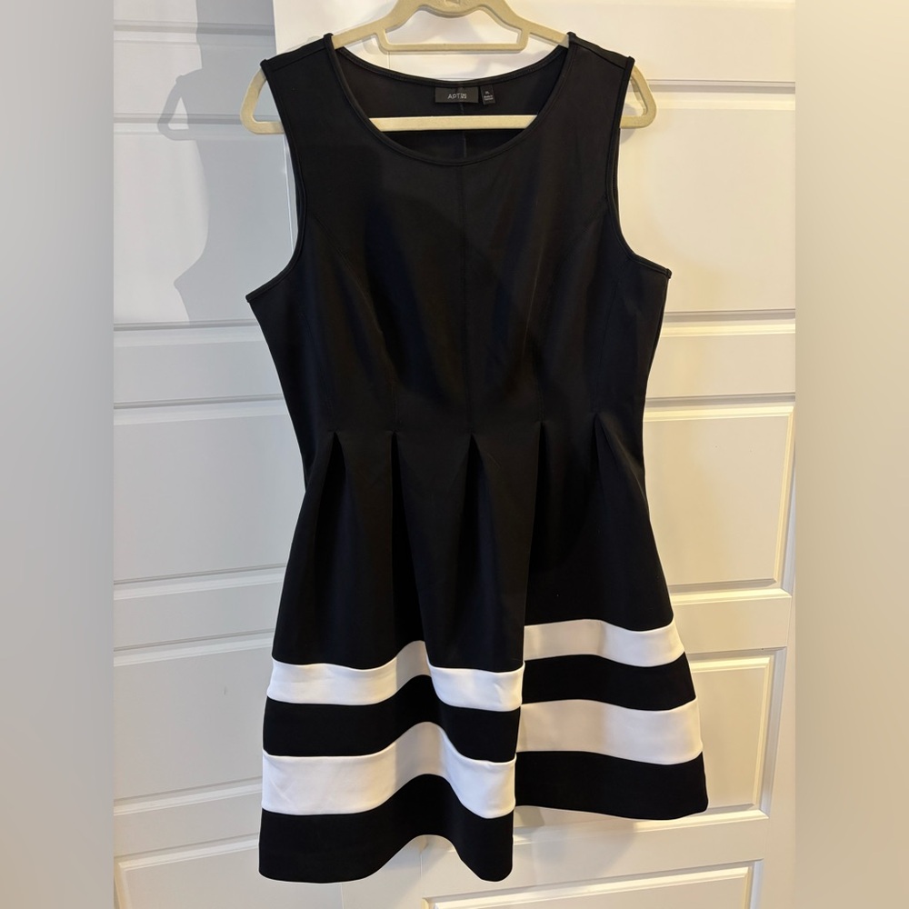 Black and white stripe dress